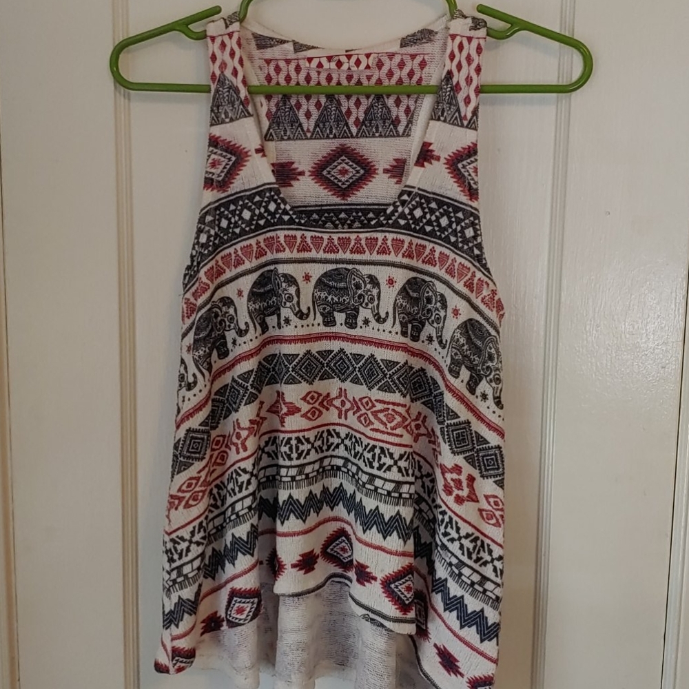 Elephant Aztec tank top